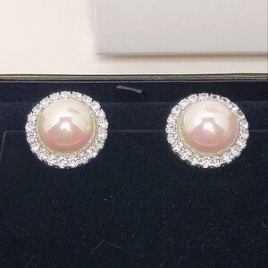 Jackie Kennedy Pearl Earrings JBK Pearl Earrings in Sterling Silver NWT